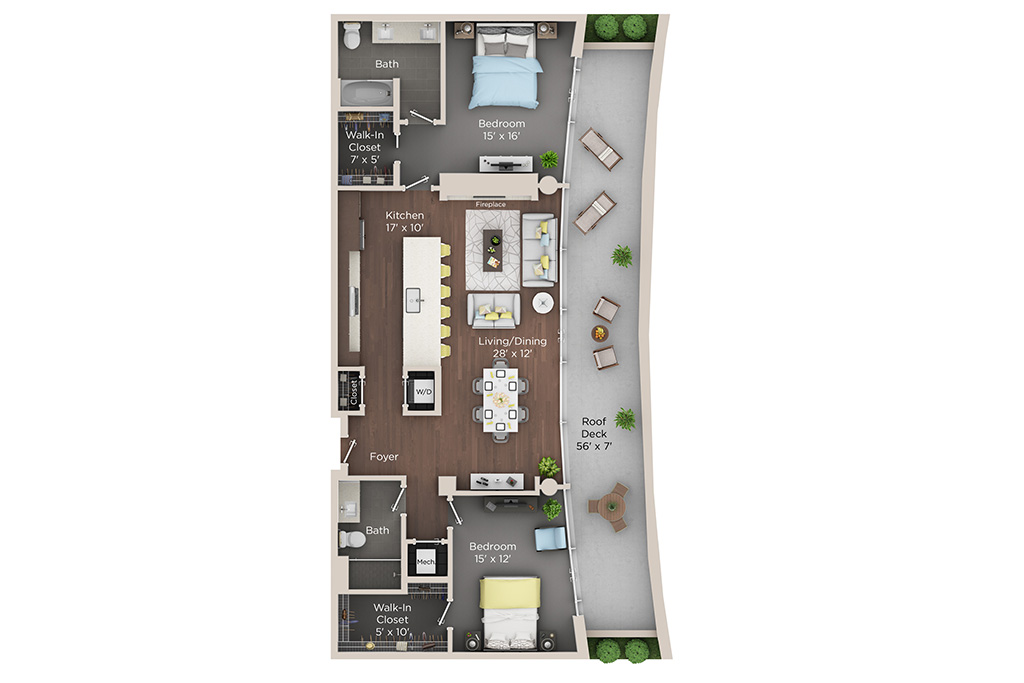 2 Bedroom Apartment for Rent in Cleaveland