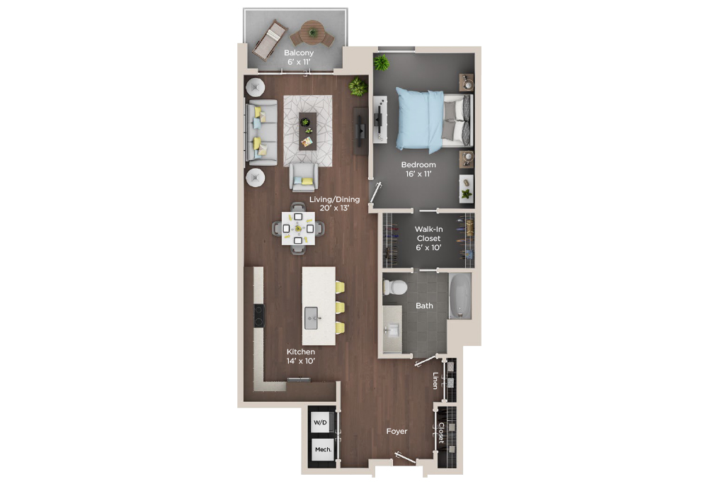 1 Bedroom Apartment for Rent in Cleaveland