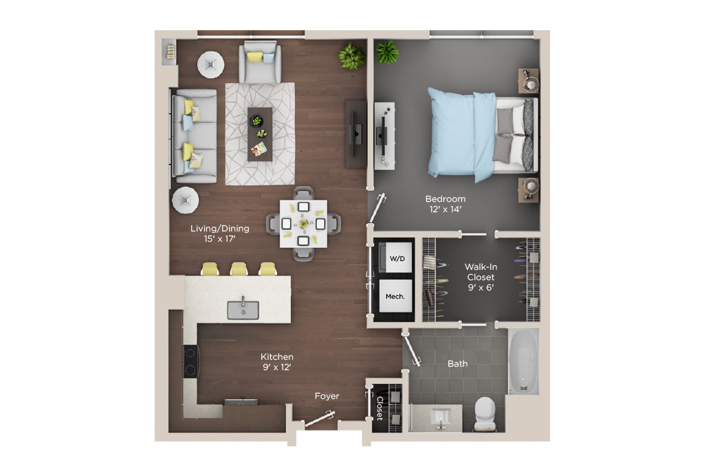 1 Bedroom Apartment for Rent in Cleaveland