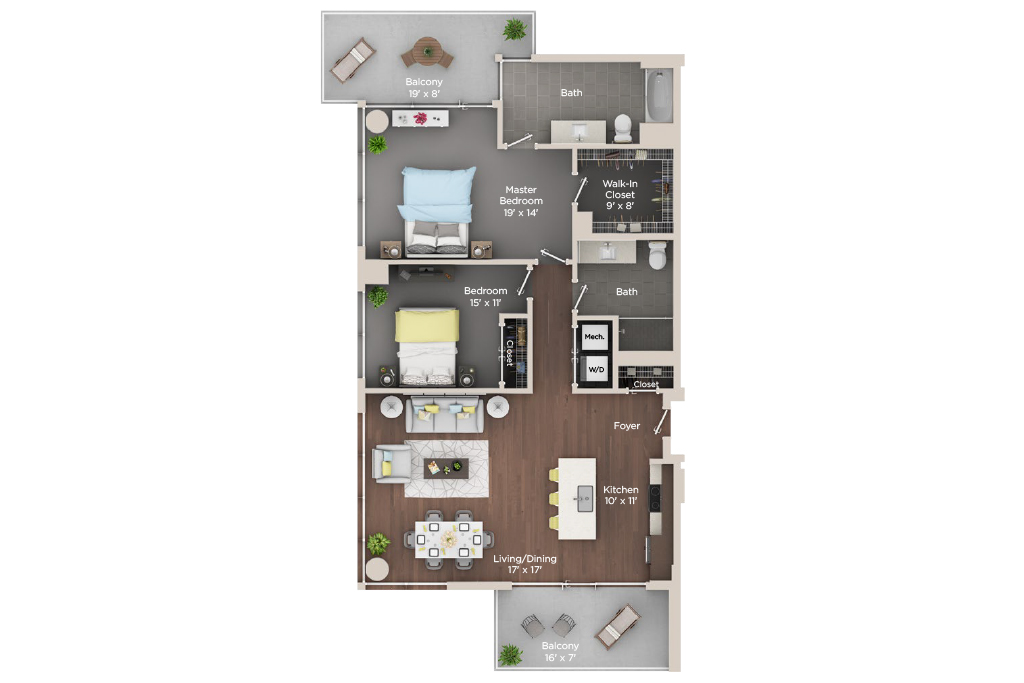 2 Bedroom Apartment for Rent in Cleaveland