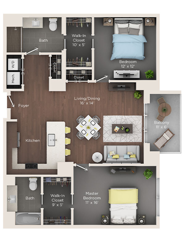 2 Bedroom Apartment for Rent in Cleaveland