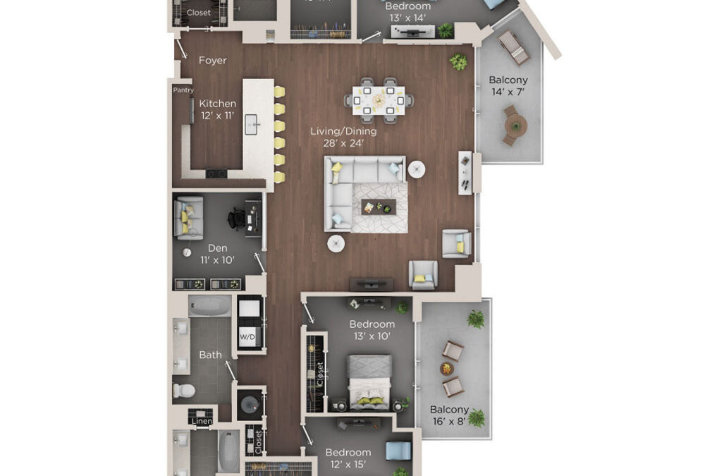3 Bedroom Apartment for Rent in Cleaveland