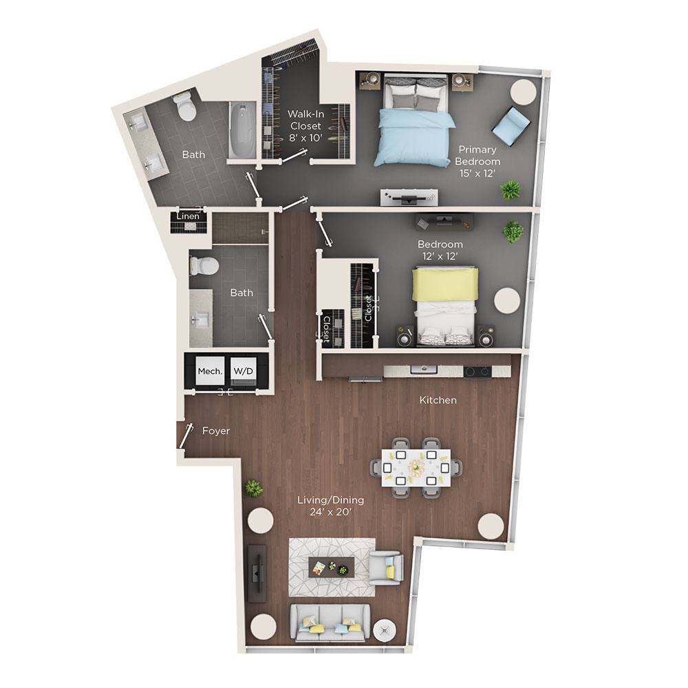 2 bedroom apartment for rent