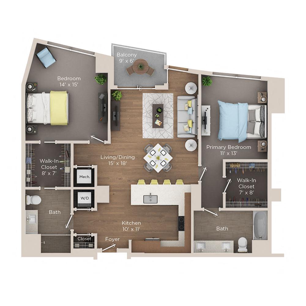 2 bedroom apartment for rent