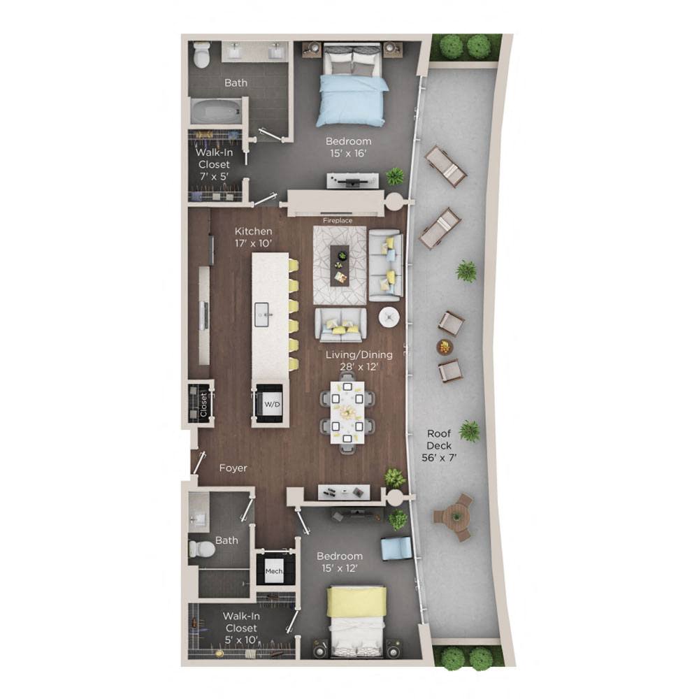 2 bedroom apartment for rent