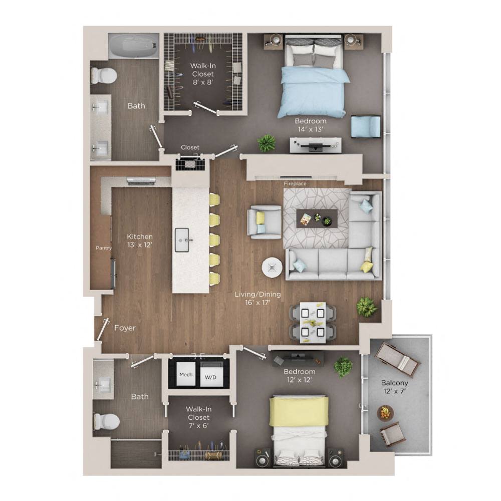 2 bedroom apartment for rent