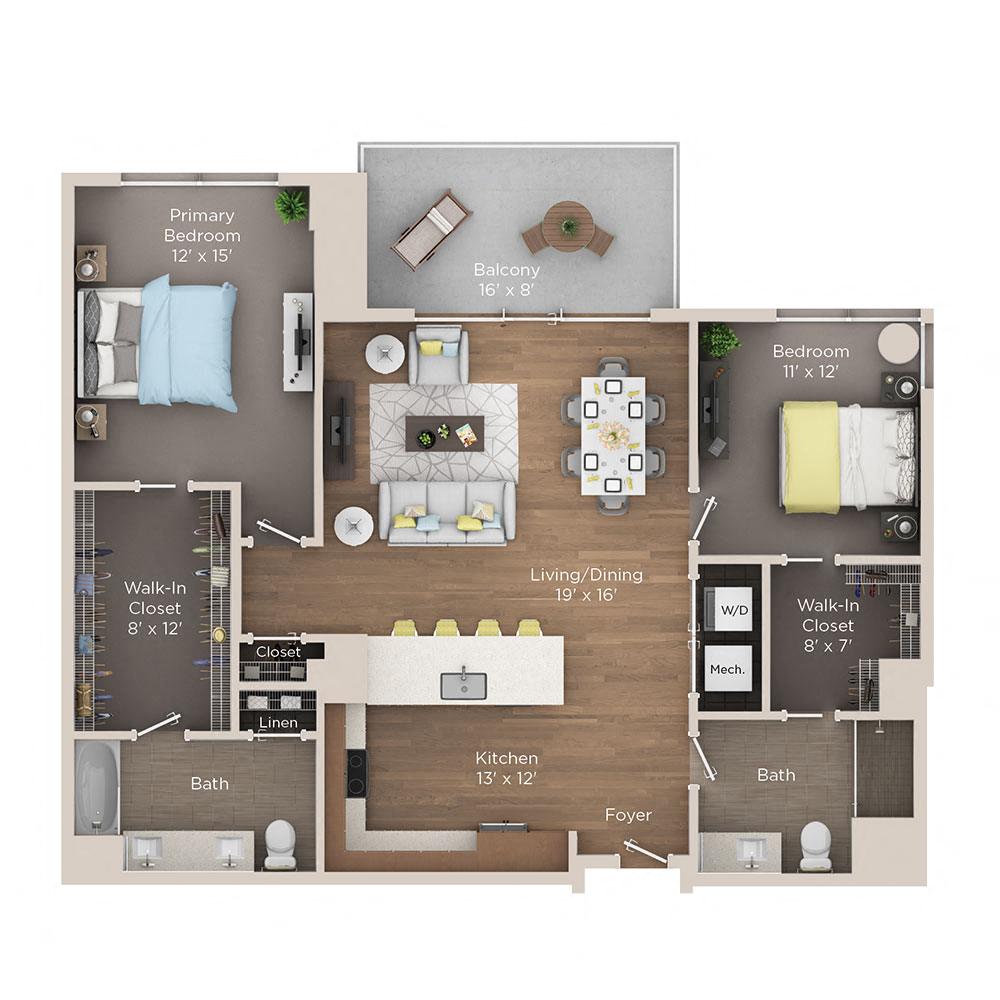 2 bedroom apartment for rent