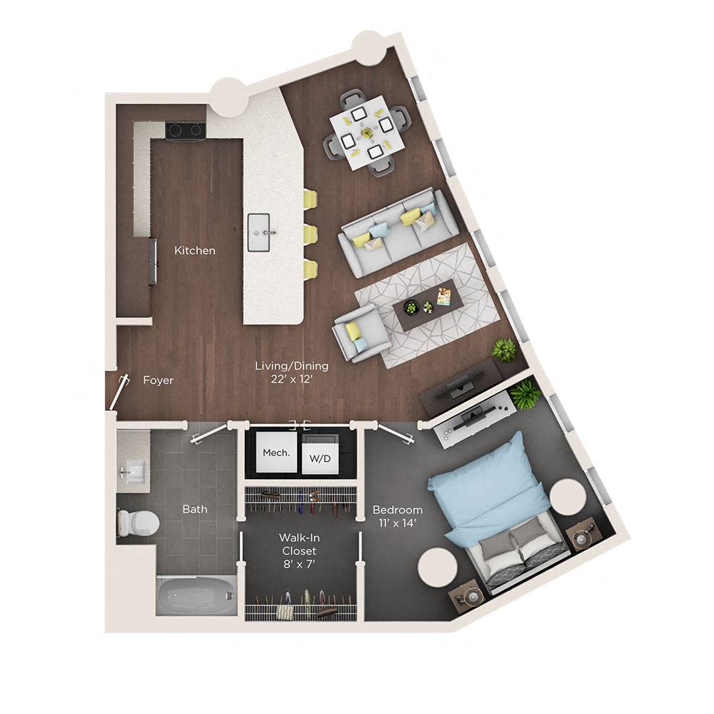 1 bedroom apartment for rent