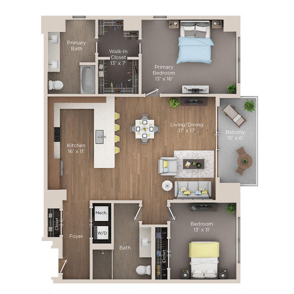 2 bedroom apartment for rent