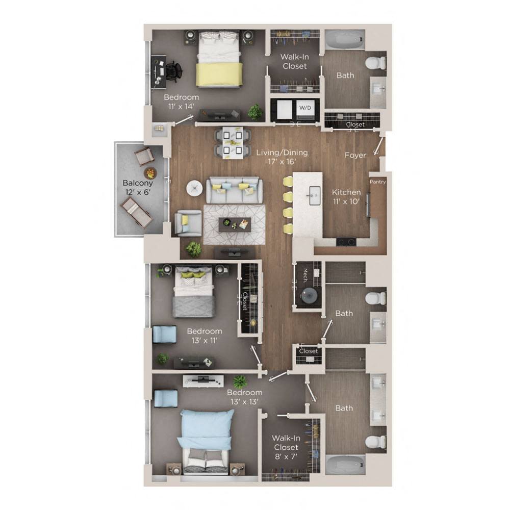 3 bedroom apartment for rent