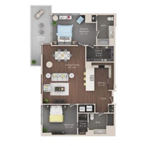 2 bedroom apartment for rent