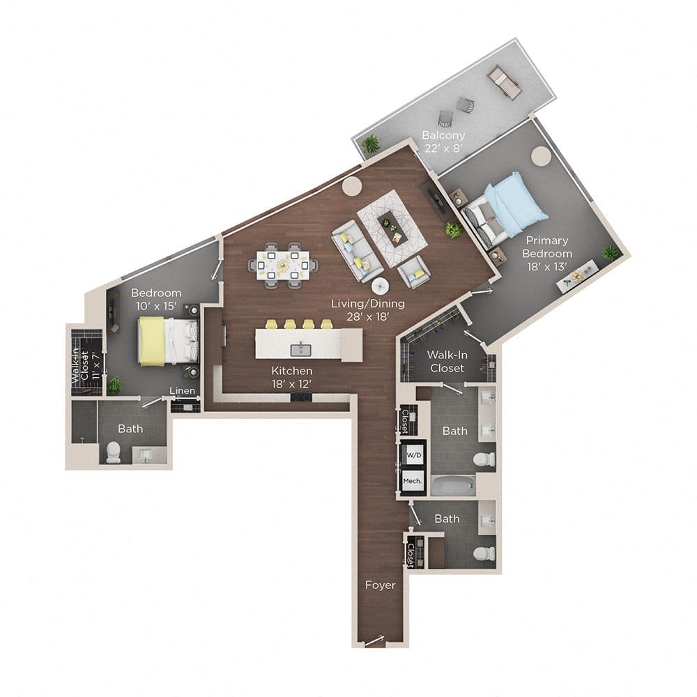 2 bedroom apartment for rent