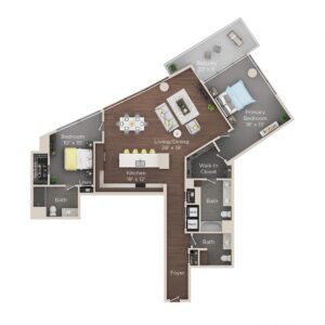 2 bedroom apartment for rent