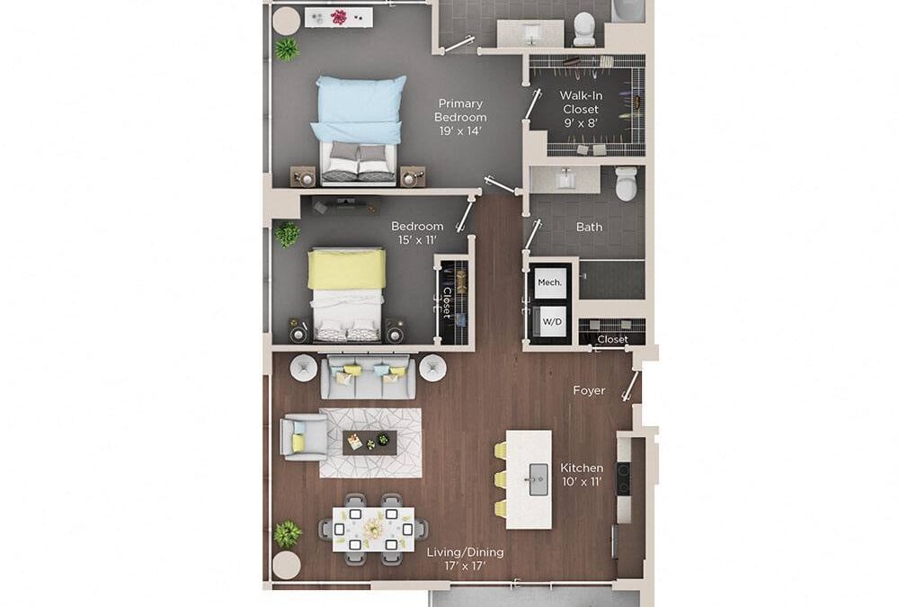 2 bedroom apartment for rent